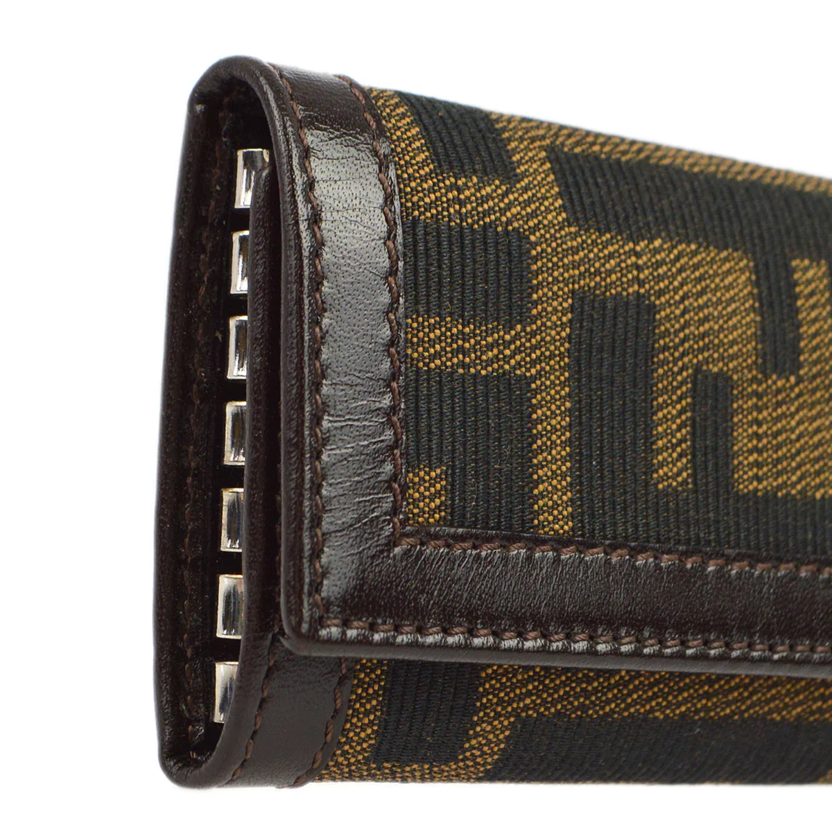 Fendi 2000 Brown Zucca Six Hook Key Case Small Good - Image 3