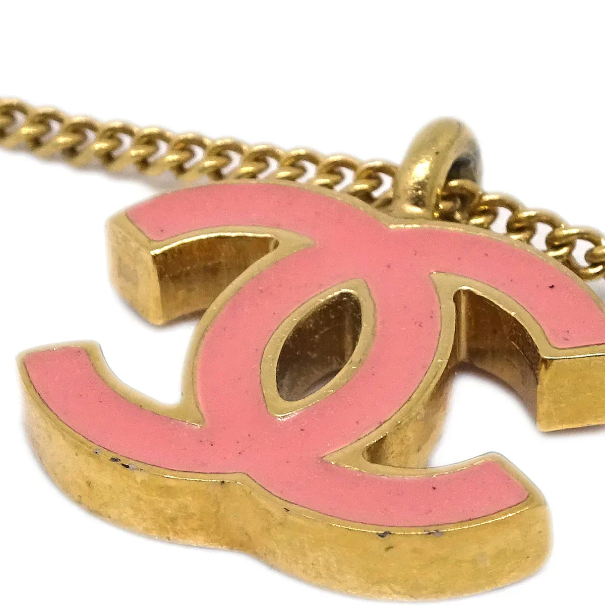 Chanel Pink CC Pendant Necklace 01A - Image 3
