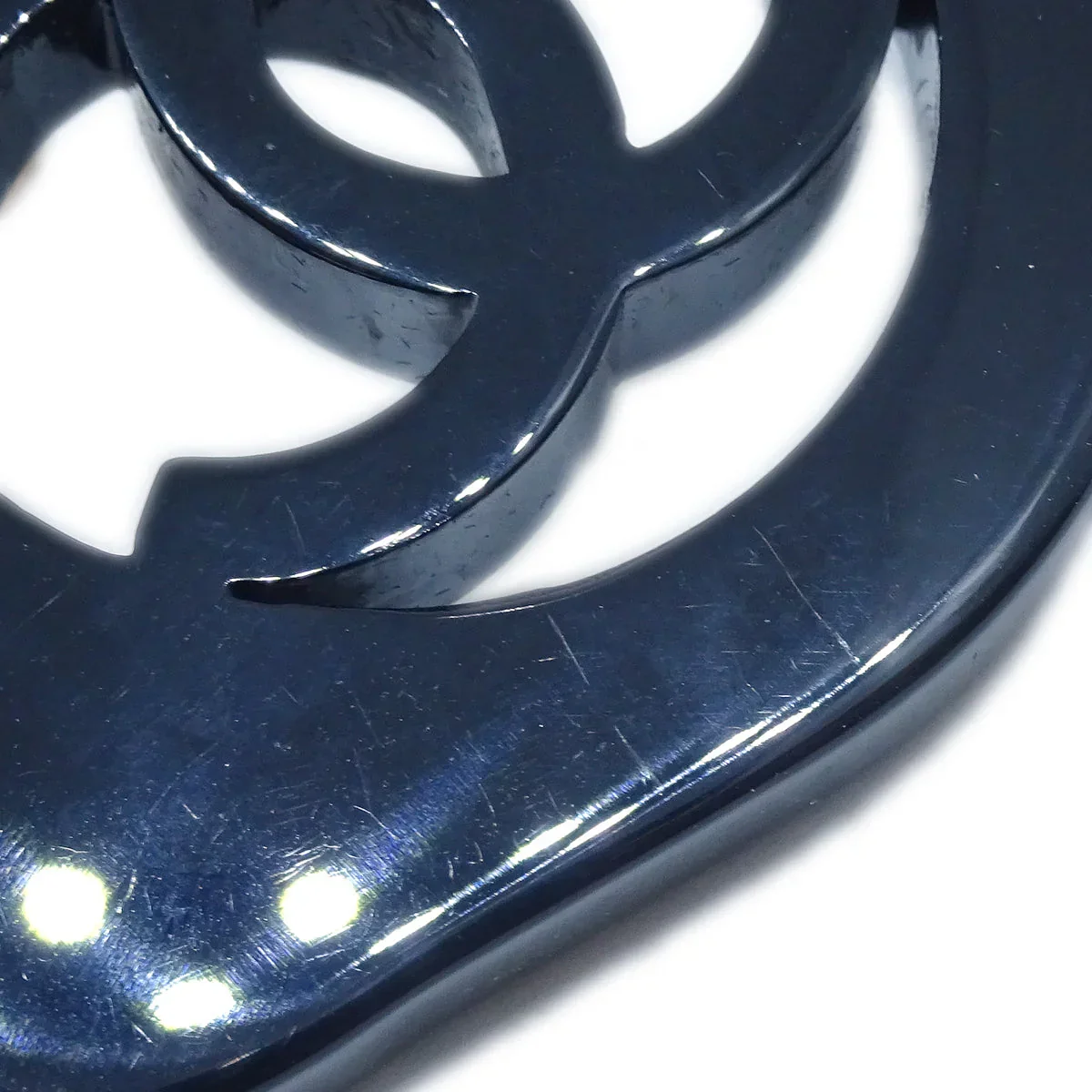 Chanel Brooch Pin Black 97P - Image 3