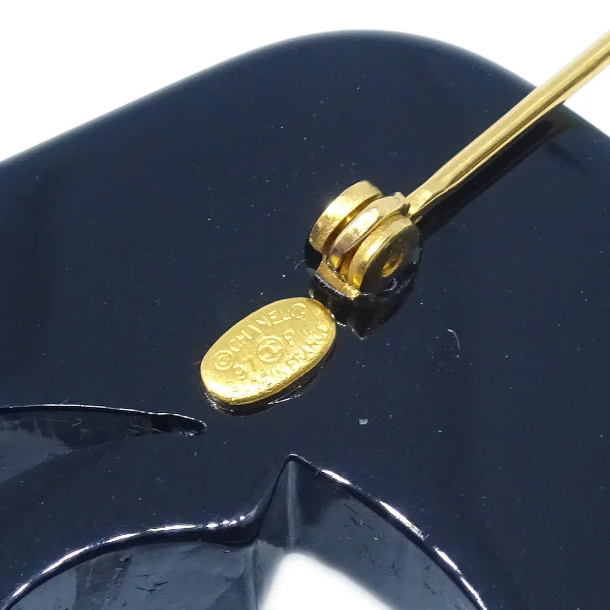 Chanel Brooch Pin Black 97P - Image 4