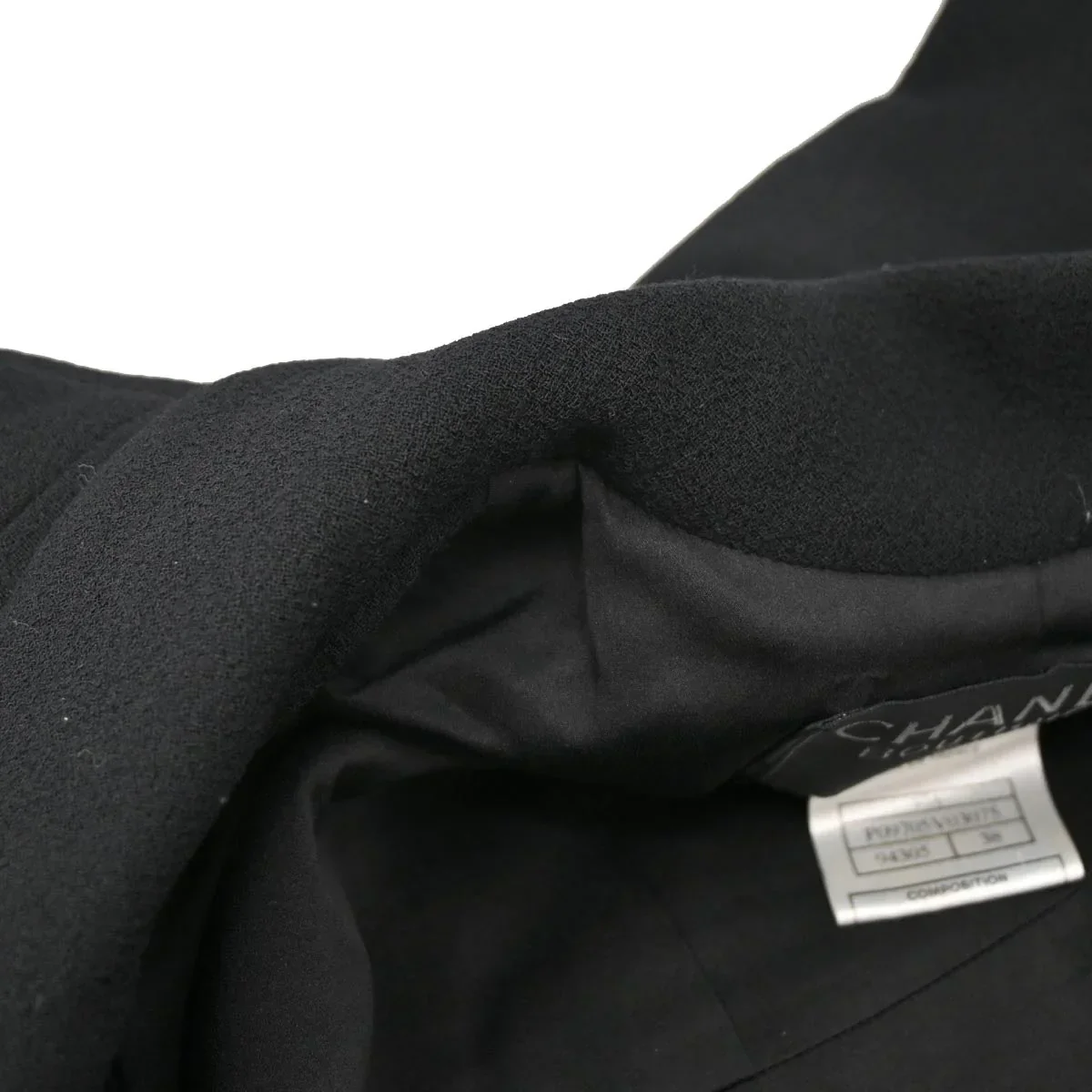 Chanel Single Breasted Jacket Black 97A #38 - Image 6