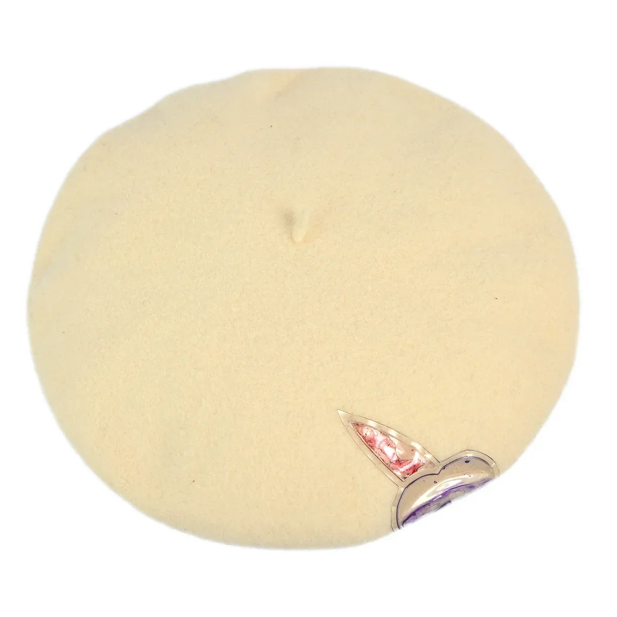 Chanel Ivory Hat Beret Small Good - Image 2