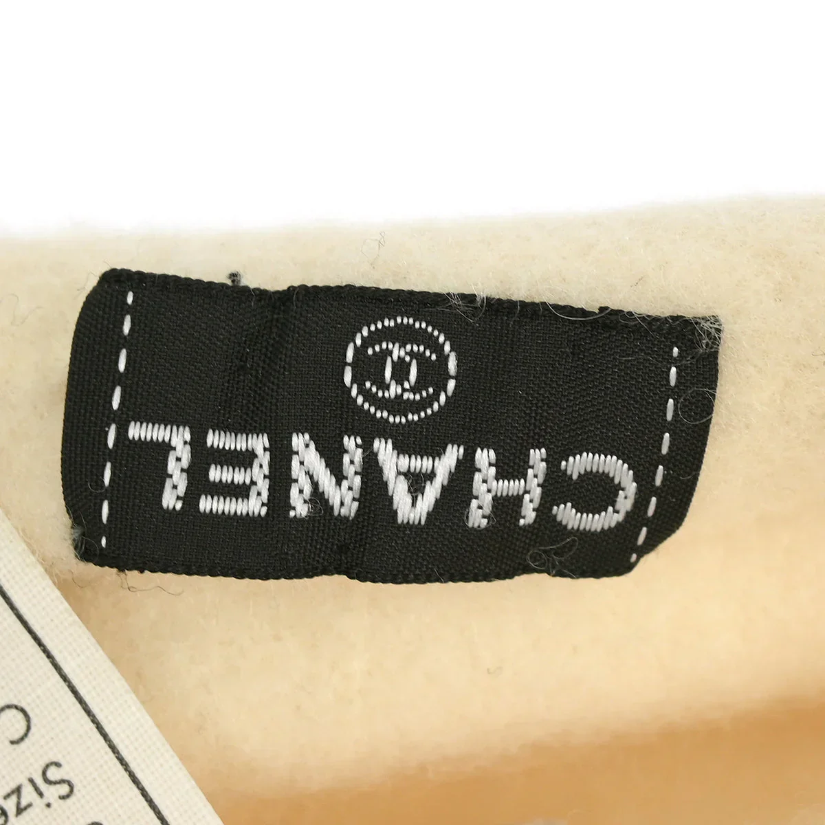 Chanel Ivory Hat Beret Small Good - Image 6