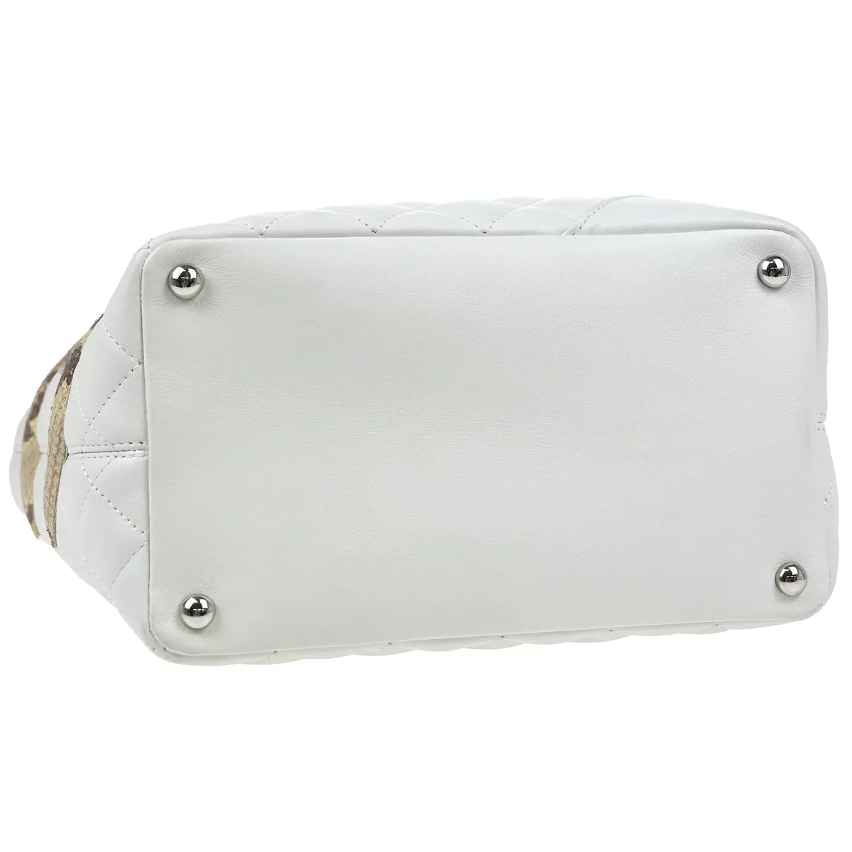 Chanel * 2005-2006 White Calfskin Cambon Ligne Tote Handbag - Image 3