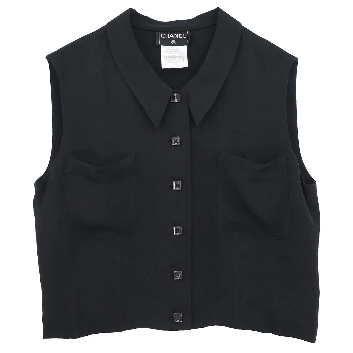 Chanel 1999 Vest Jacket Black #38