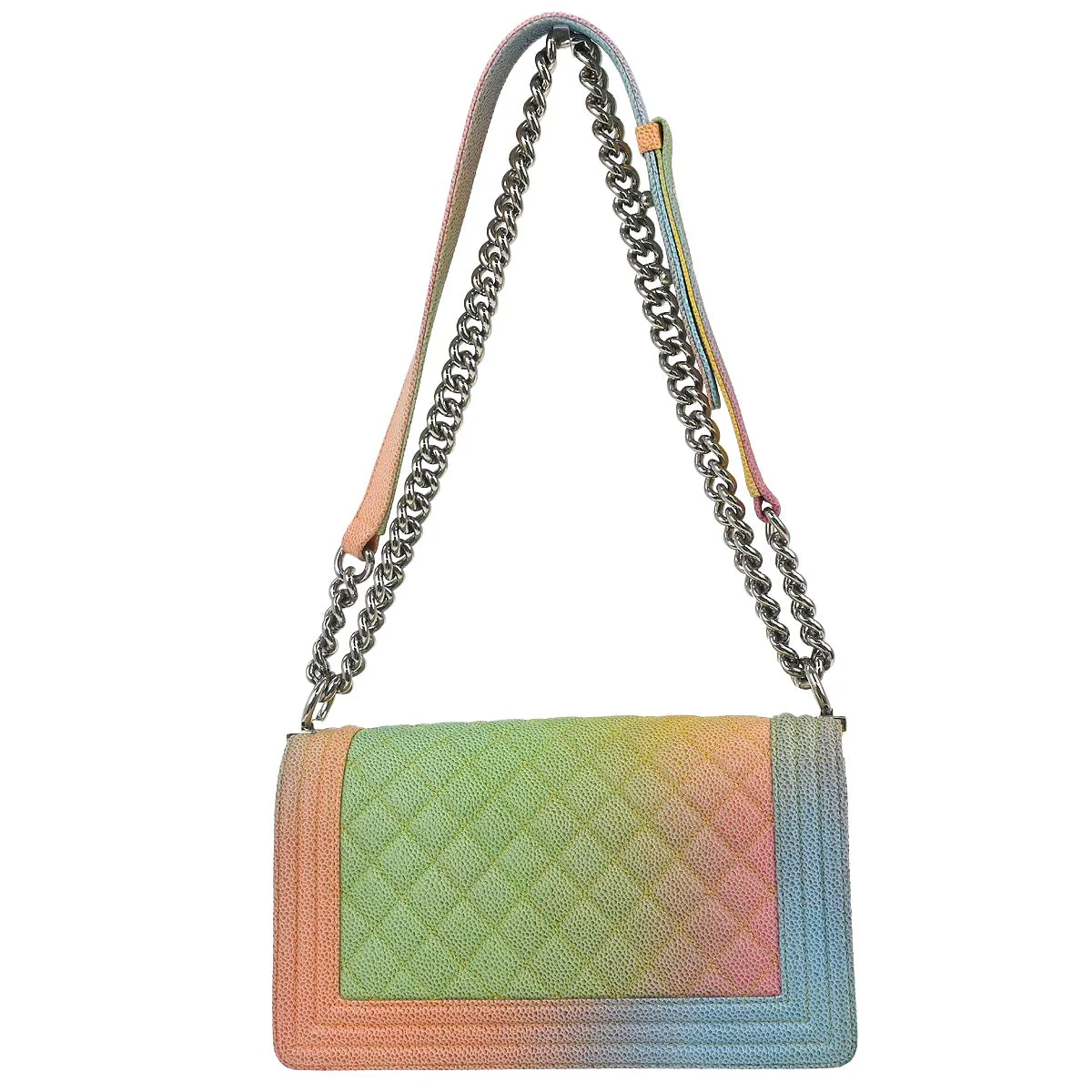 Boy Chanel 2017 Pastel Color Calfskin Medium Shoulder Bag - Image 2