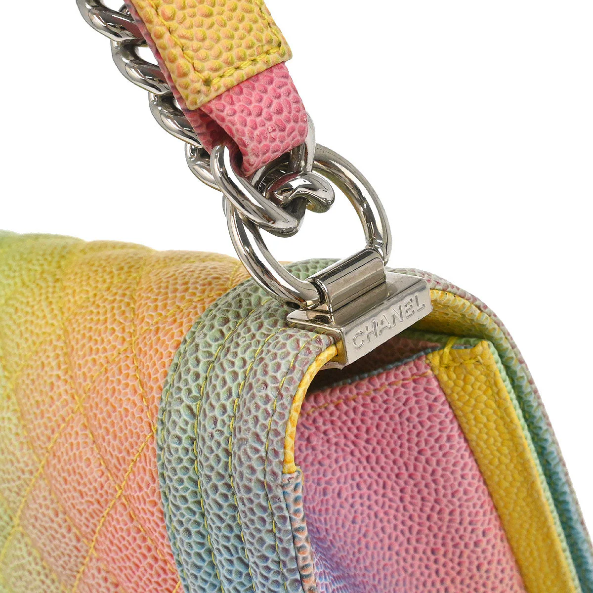 Boy Chanel 2017 Pastel Color Calfskin Medium Shoulder Bag - Image 4