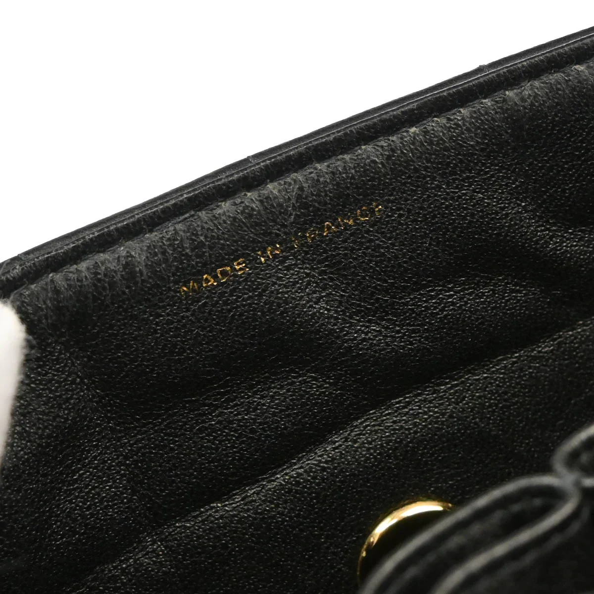 Chanel 2003-2004 Black Lambskin East West Choco Bar Shoulder Bag - Image 10