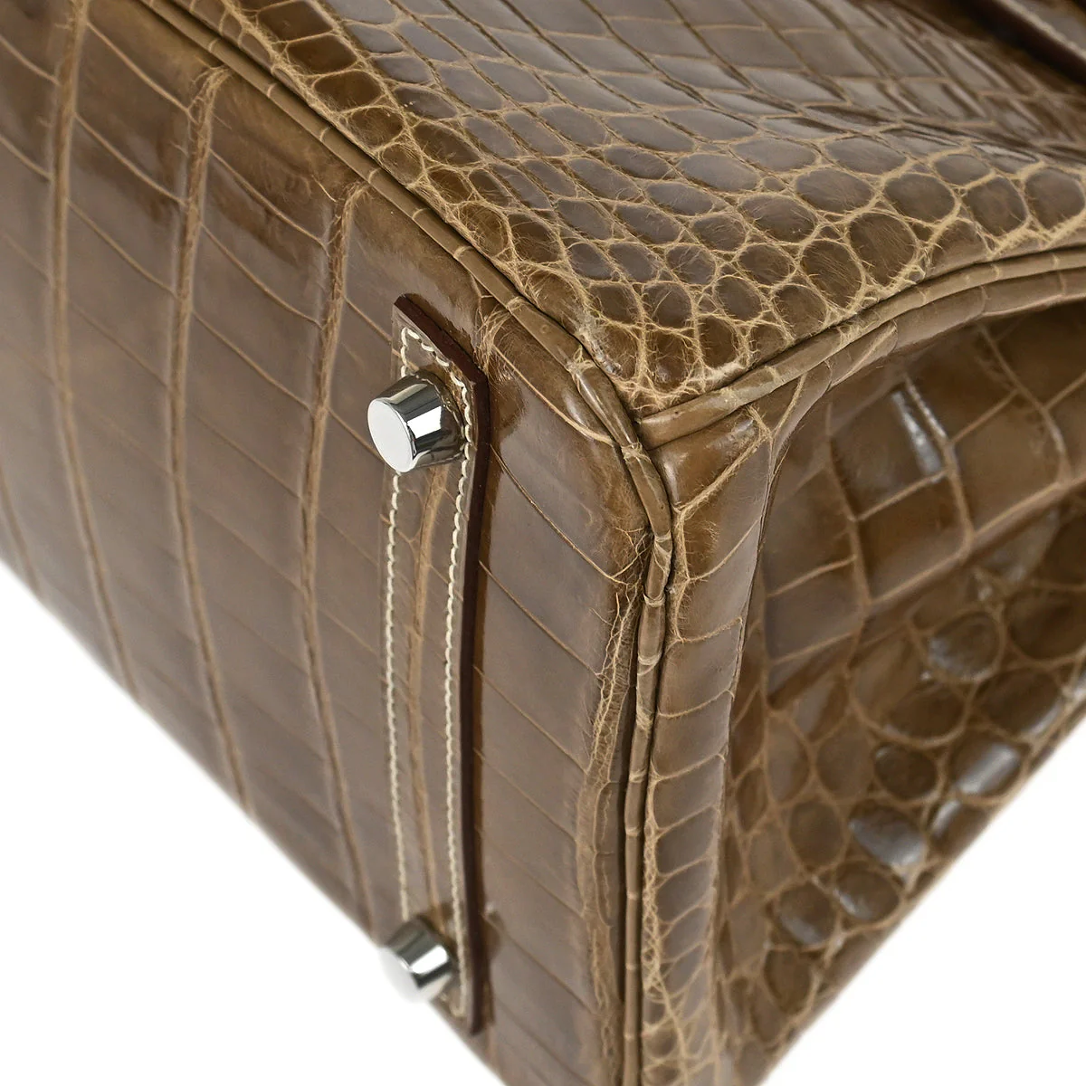Hermes * 2011 Ficelle Niloticus Crocodile Birkin 30 Handbag - Image 5