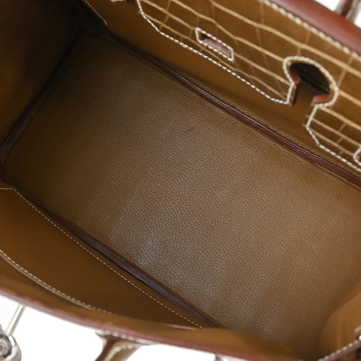 Hermes * 2011 Ficelle Niloticus Crocodile Birkin 30 Handbag - Image 8