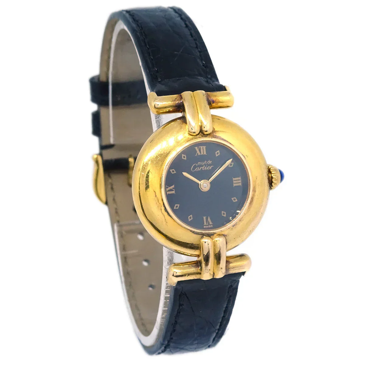 Cartier * Must Colisee Quartz Watch SV925 Black - Image 2