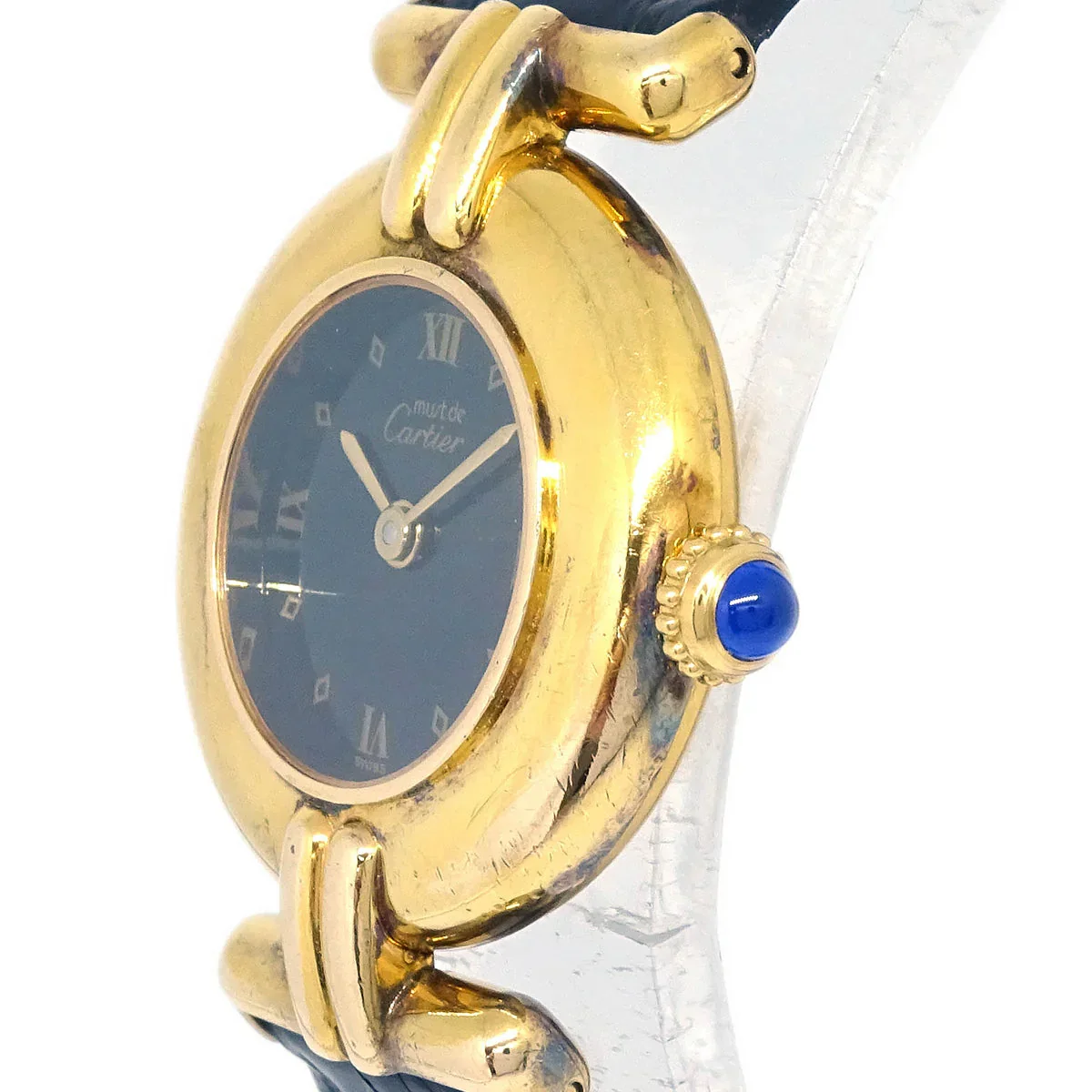 Cartier * Must Colisee Quartz Watch SV925 Black - Image 4