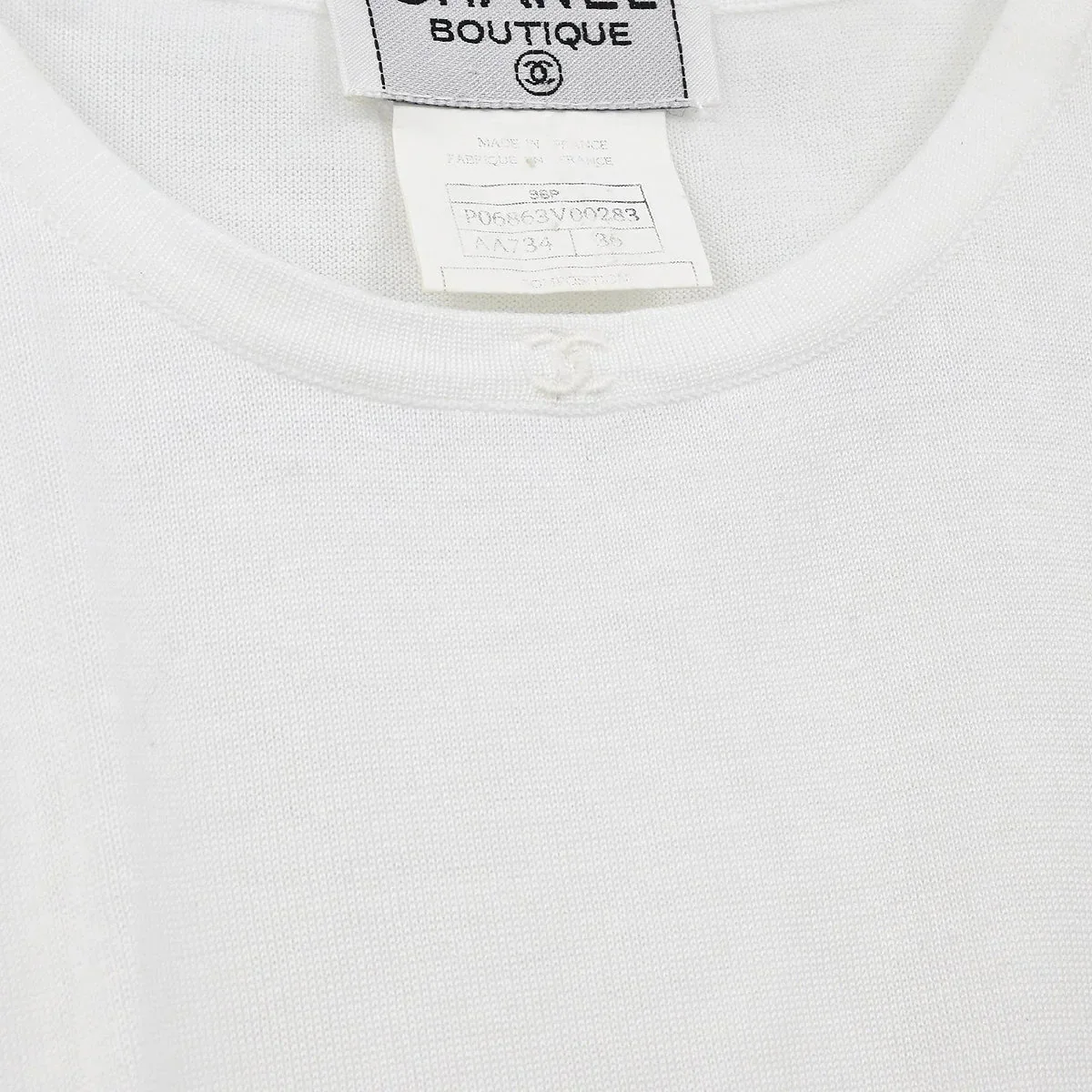 Chanel 1996 Short Sleeve Top White #36 - Image 5