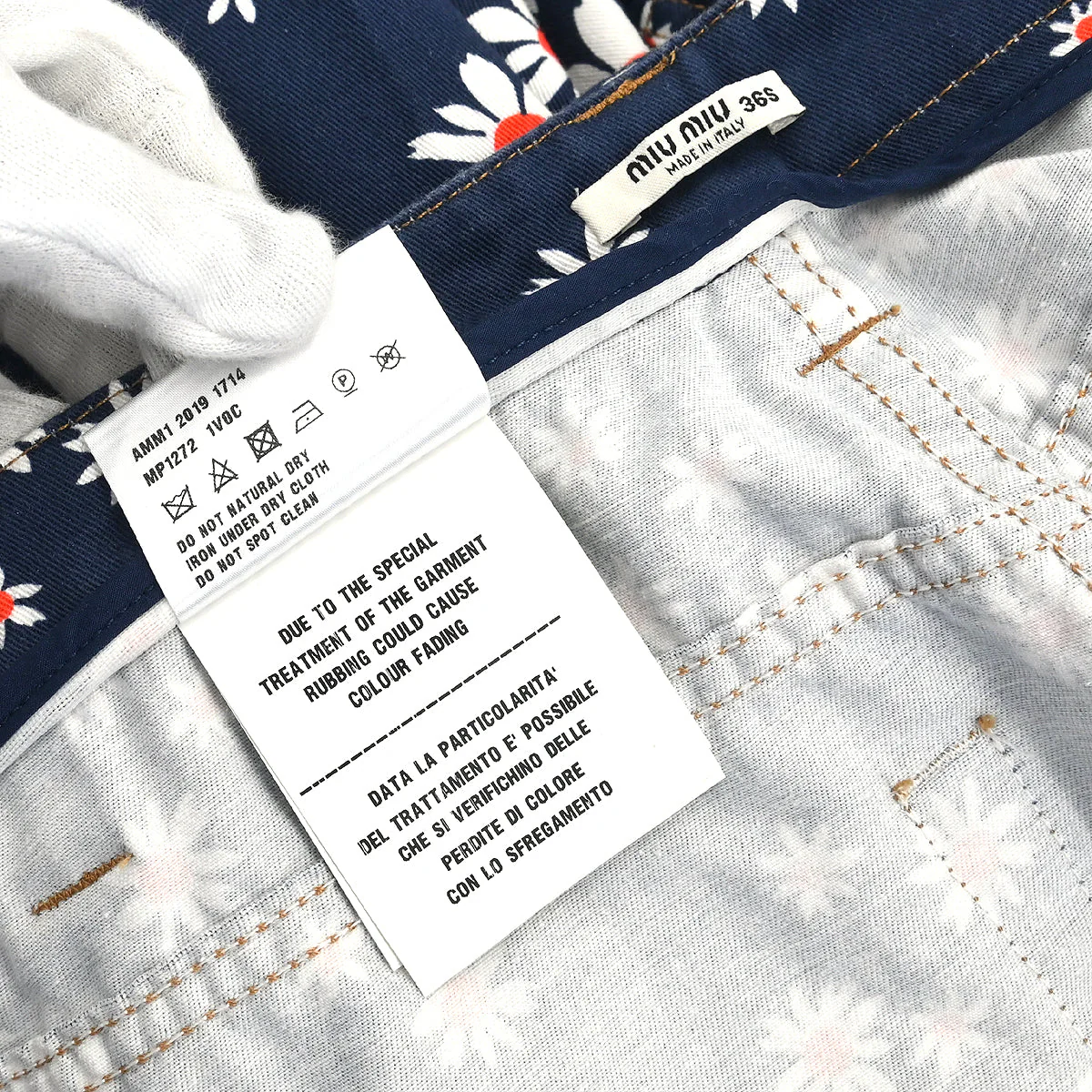 Miu miu 2019 Long Pants Navy #36S - Image 10