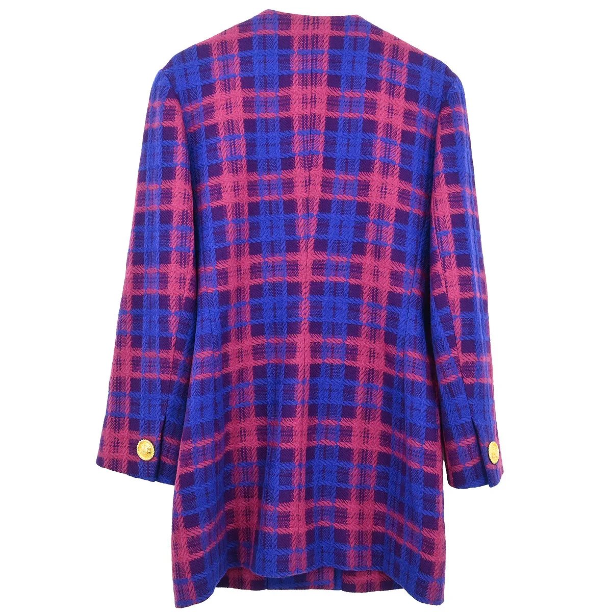 Celine Single Breasted Jacket Collarless Blue #38 - Image 2