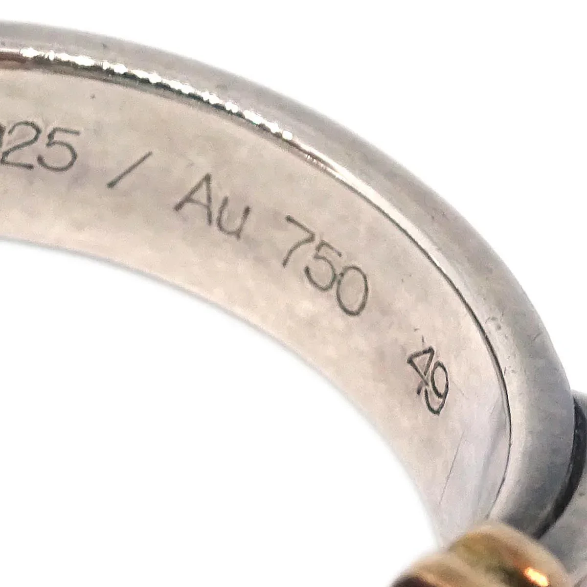 Hermes Ring Silver Ag925/Au750 #49 #48 #8 - Image 3