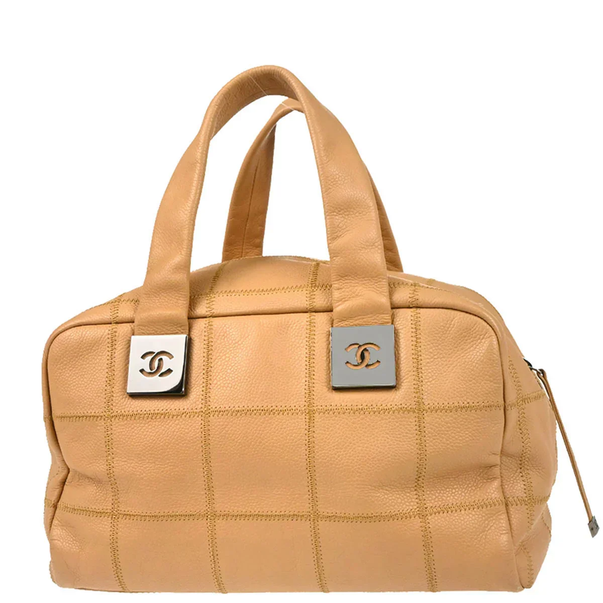 Chanel Beige Caviar Choco Bar Handbag - Image 2