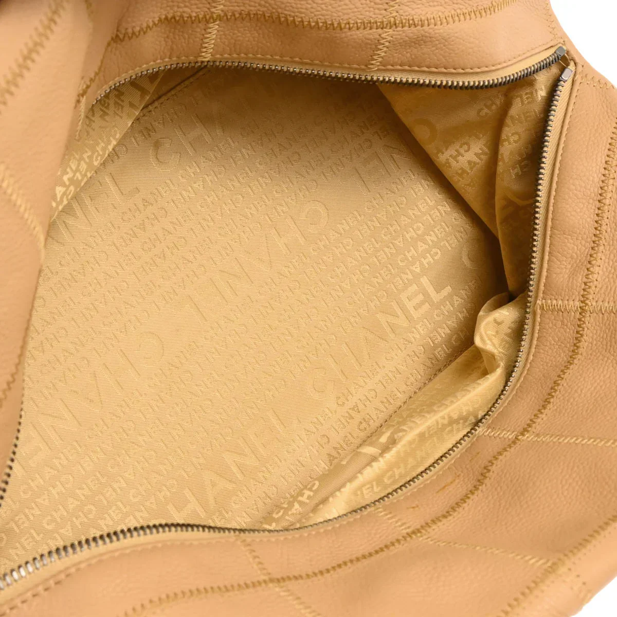 Chanel Beige Caviar Choco Bar Handbag - Image 8