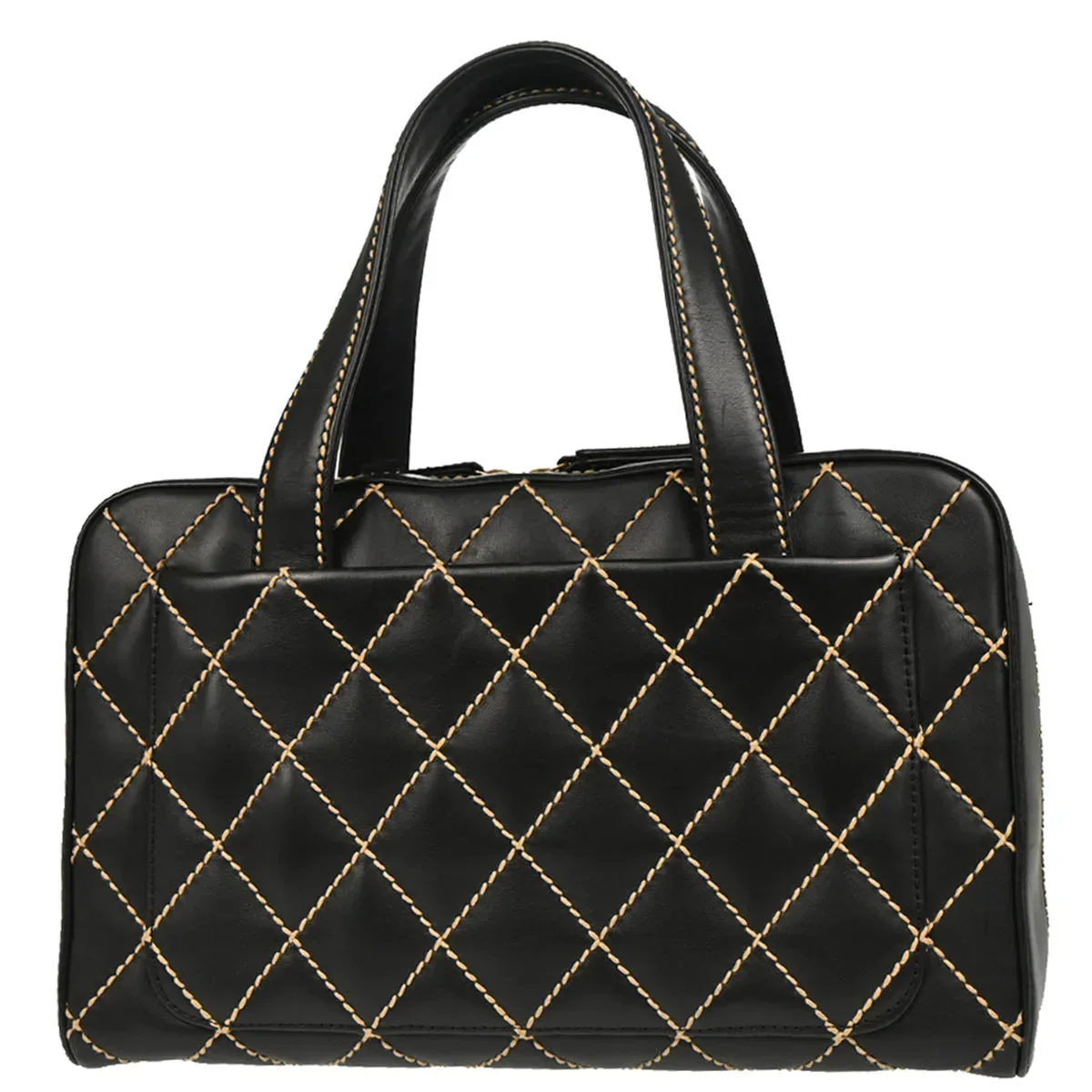 Chanel Black Calfskin Wild Stitch Handbag - Image 2
