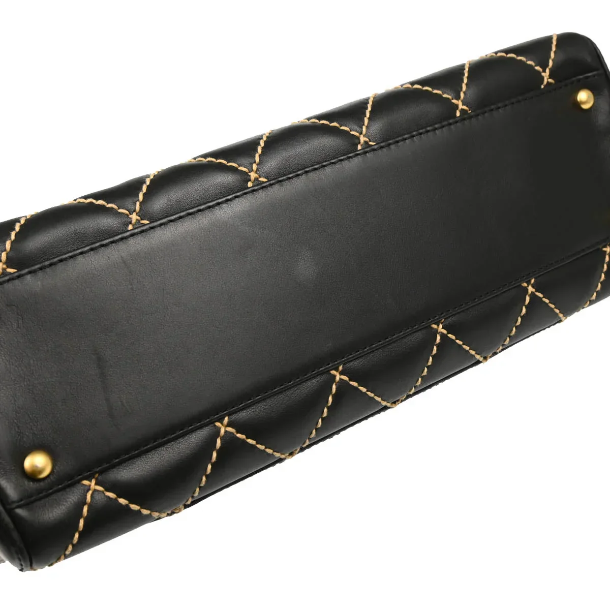 Chanel Black Calfskin Wild Stitch Handbag - Image 4