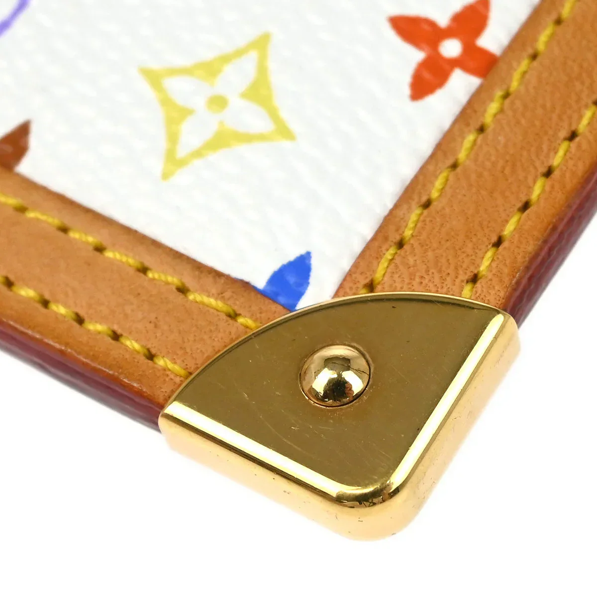 Louis Vuitton White Multicolor Pochette Cles Coin Purse M92655 - Image 3