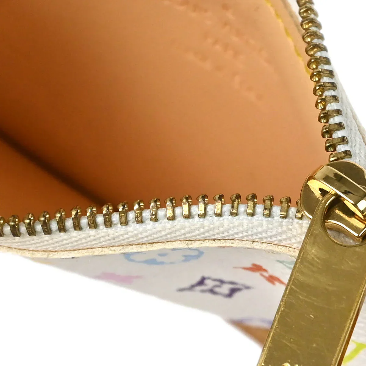 Louis Vuitton White Multicolor Pochette Cles Coin Purse M92655 - Image 5
