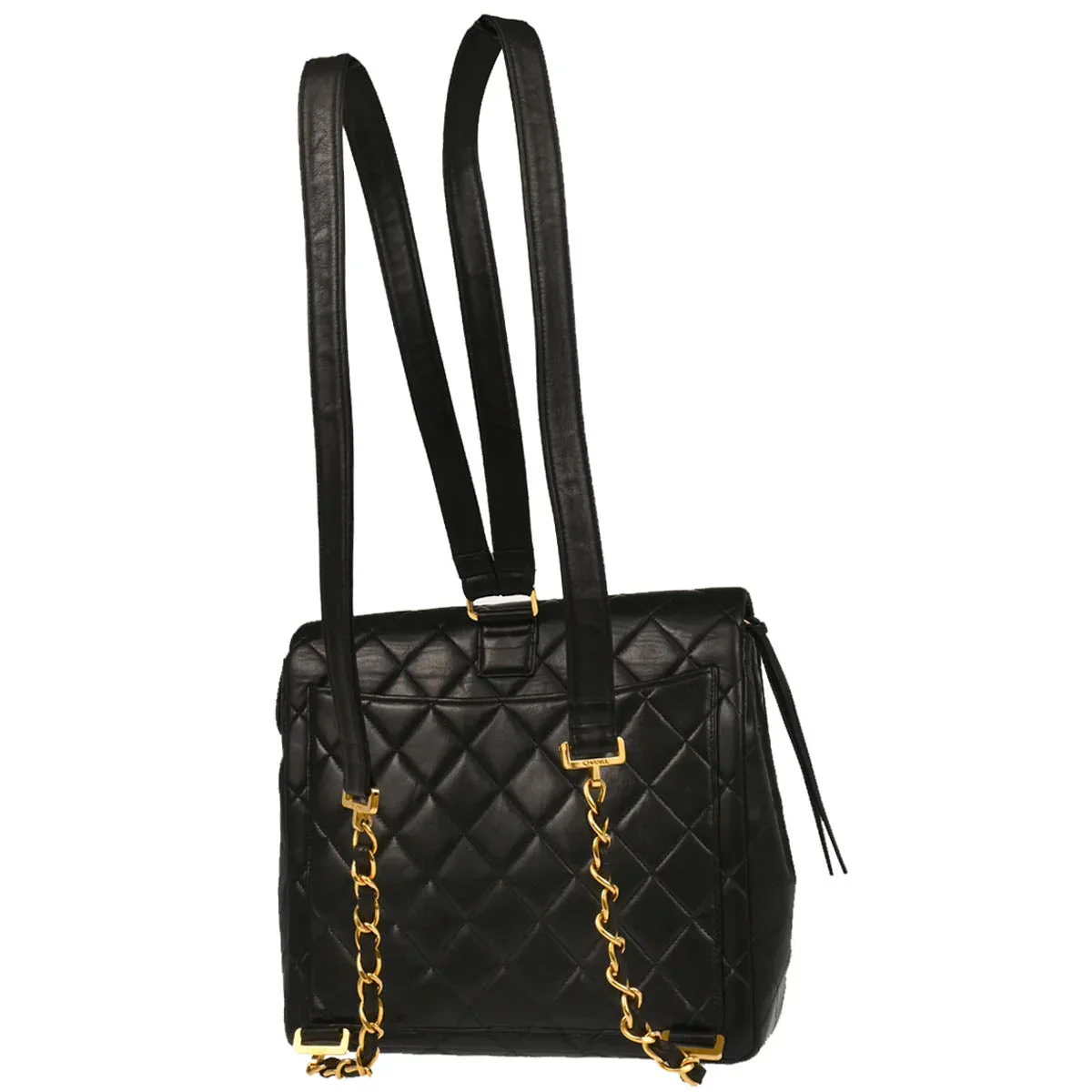 Chanel 1994-1996 Black Lambskin Backpack - Image 2