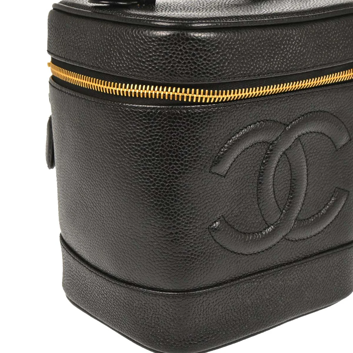 Chanel Black Caviar Timeless Vanity Handbag - Image 3