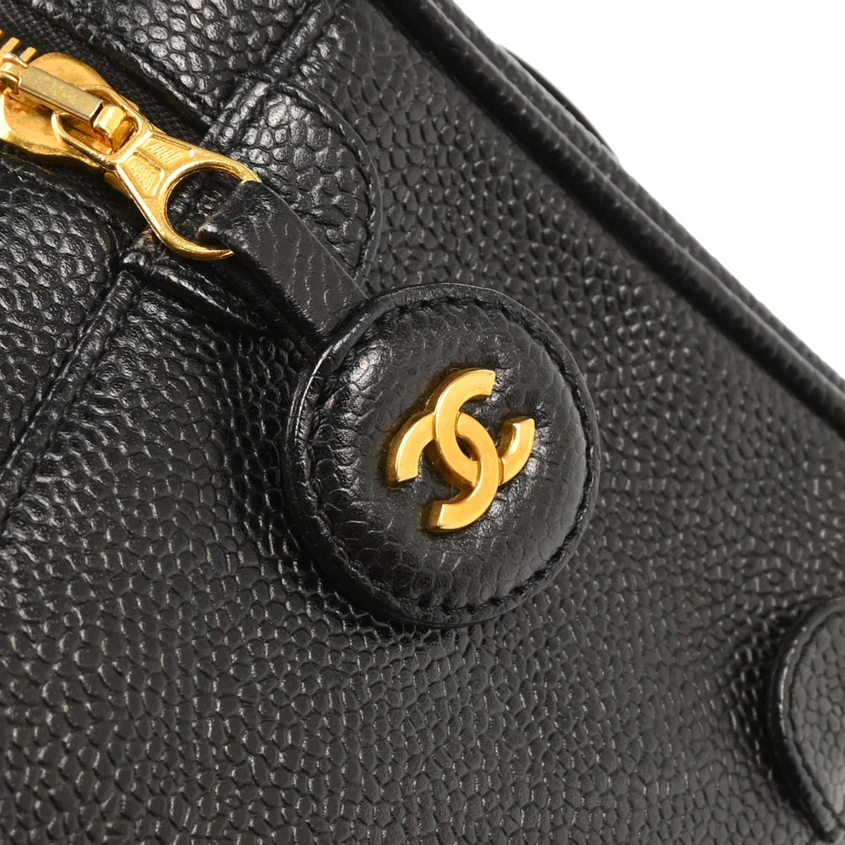 Chanel Black Caviar Timeless Vanity Handbag - Image 7