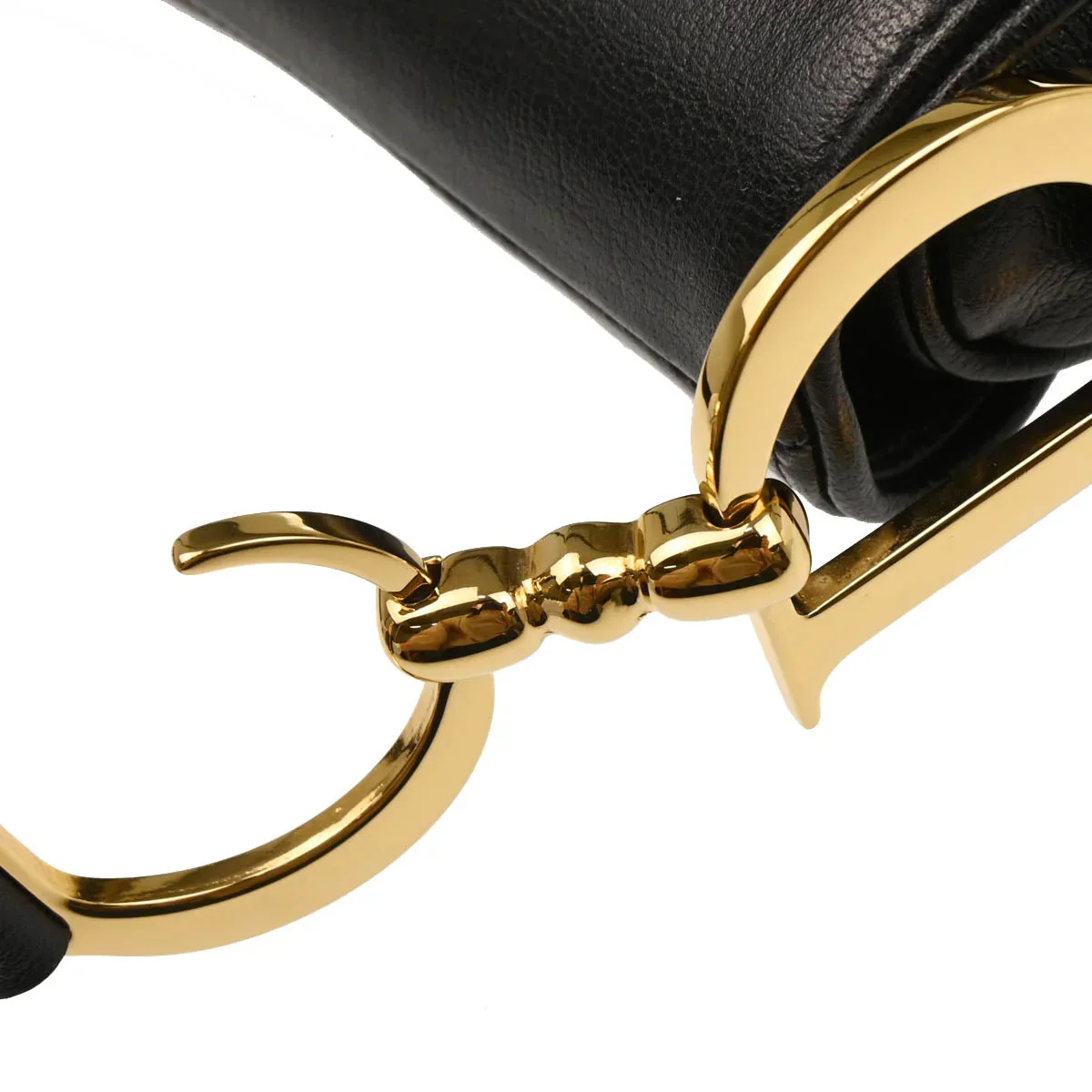 Christian Dior Black Leather Double Saddle Handbag - Image 5