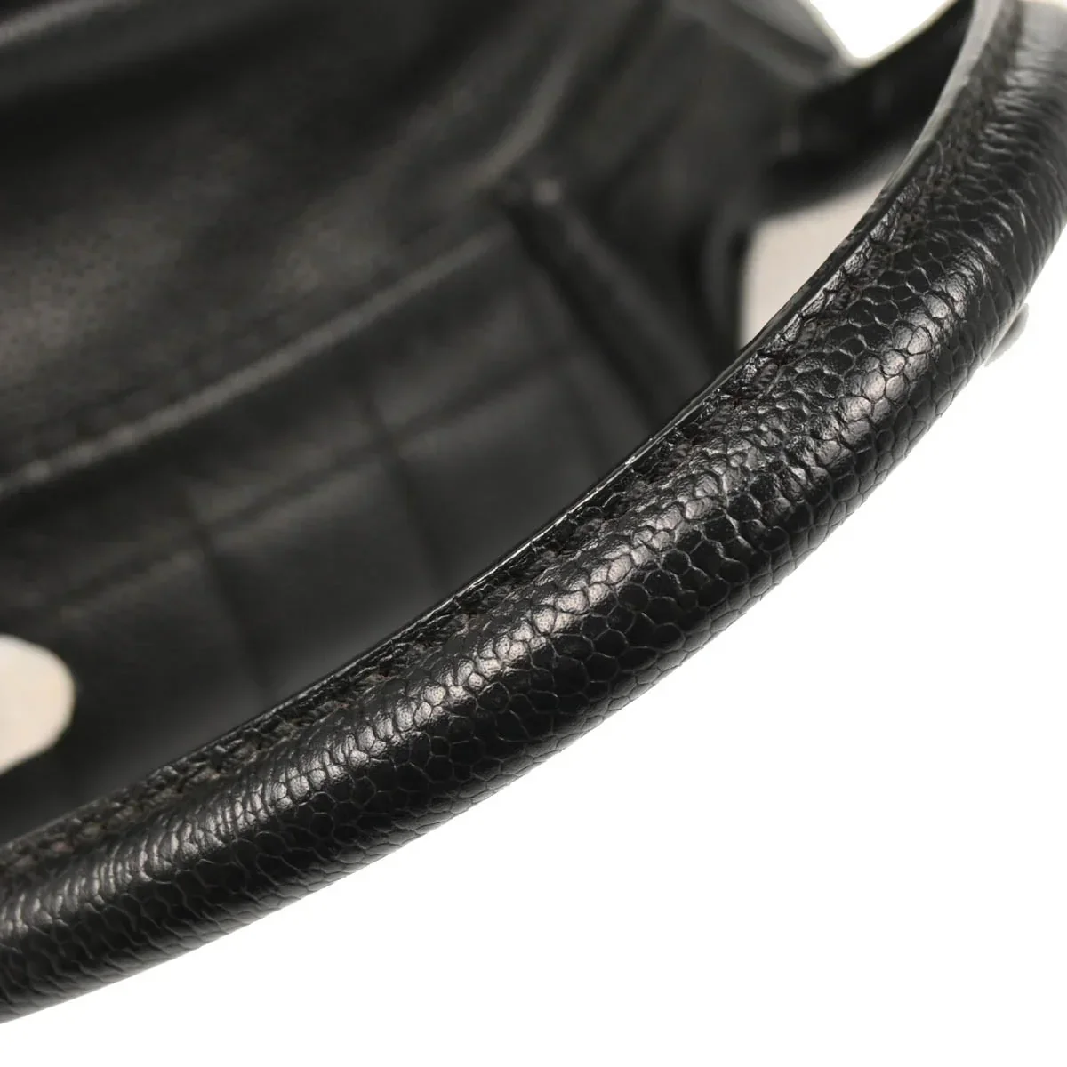 Chanel Black Caviar Choco Bar Handbag - Image 7