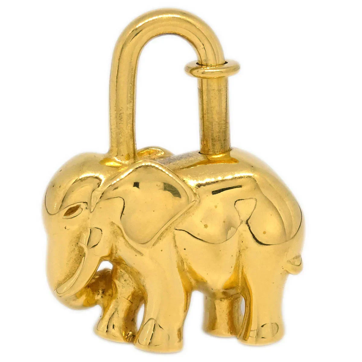 Hermes 1988 Elephant Cadena Gold Small Good - Image 2
