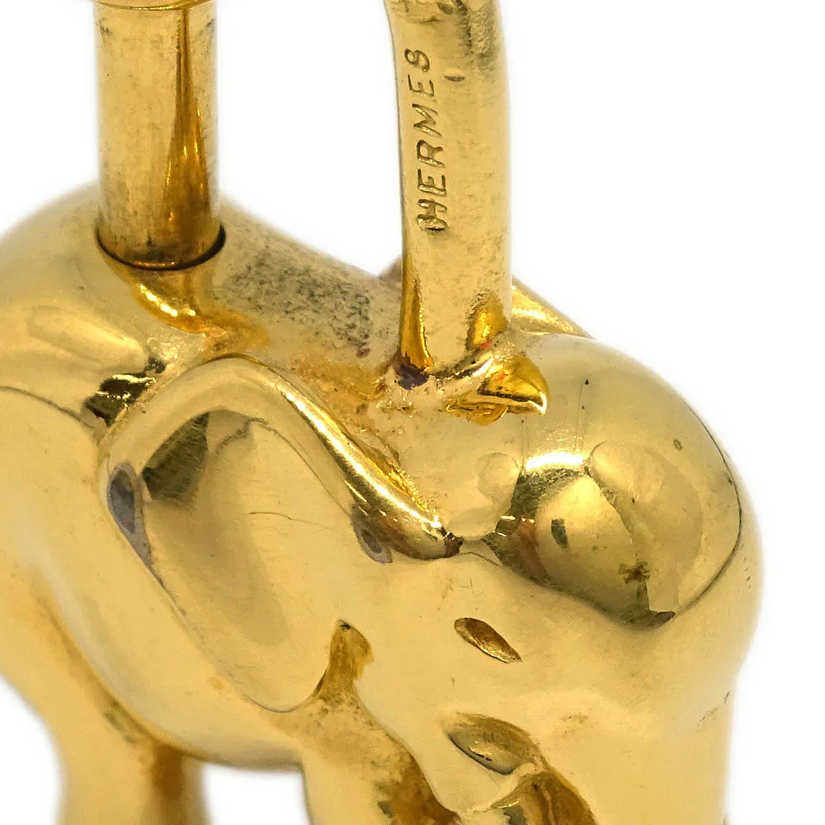 Hermes 1988 Elephant Cadena Gold Small Good - Image 3