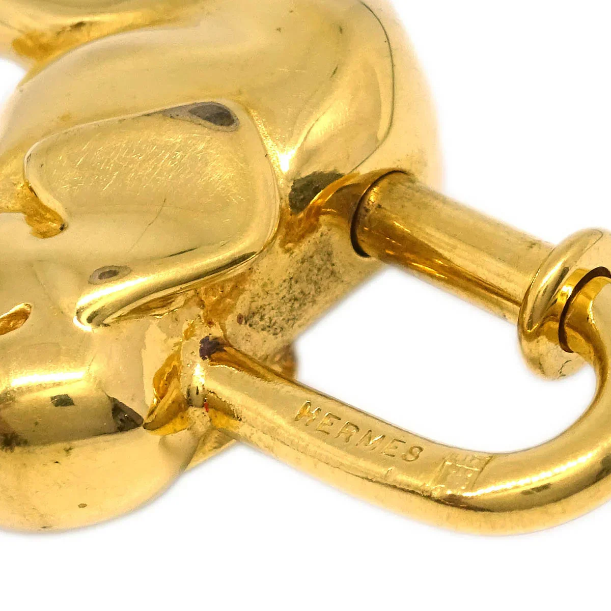 Hermes 1988 Elephant Cadena Gold Small Good - Image 4