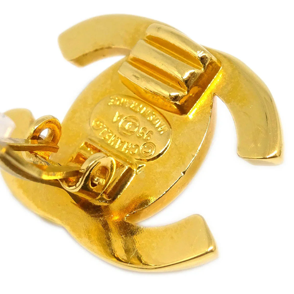 Chanel CC Turnlock Earrings Clip-On Gold Small 95A - Image 4