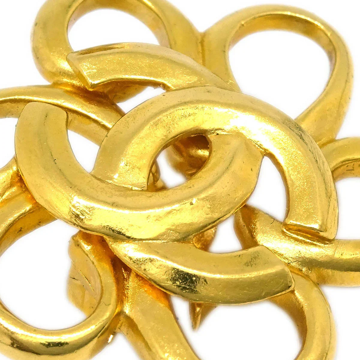 Chanel Flower Earrings Clip-On Gold 96P - Image 2