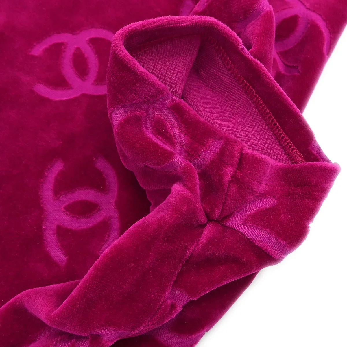 Chanel Short Sleeve Top Pink Velour #42 - Image 5