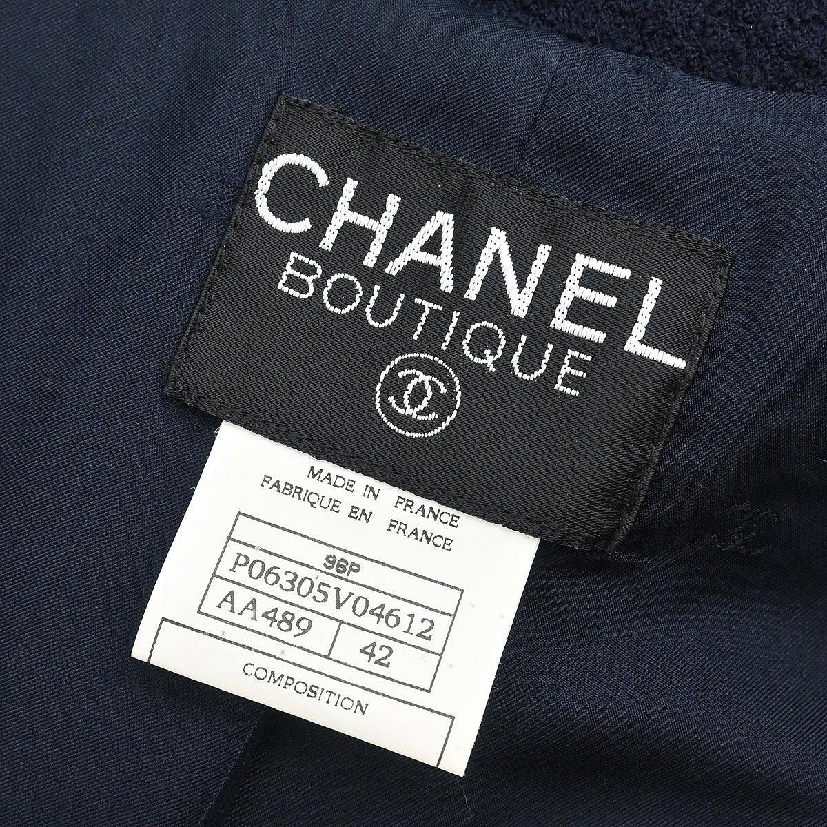 Chanel 1996 Double Breasted Jacket Navy #42 - Image 8