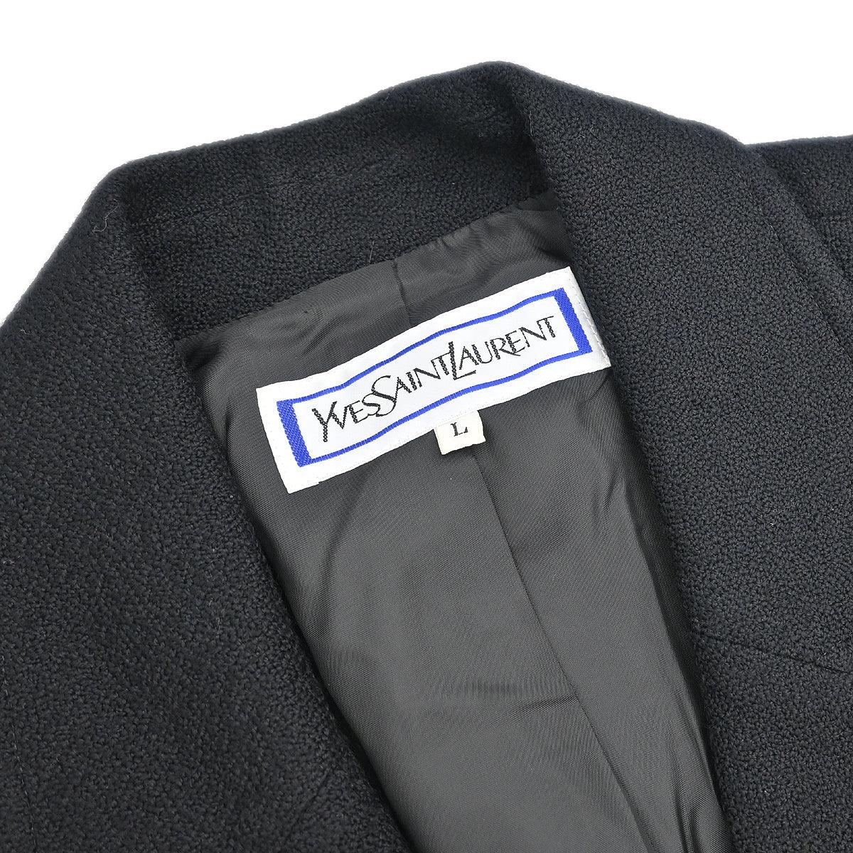 Yves Saint Laurent Single Breasted Jacket Black #L - Image 3