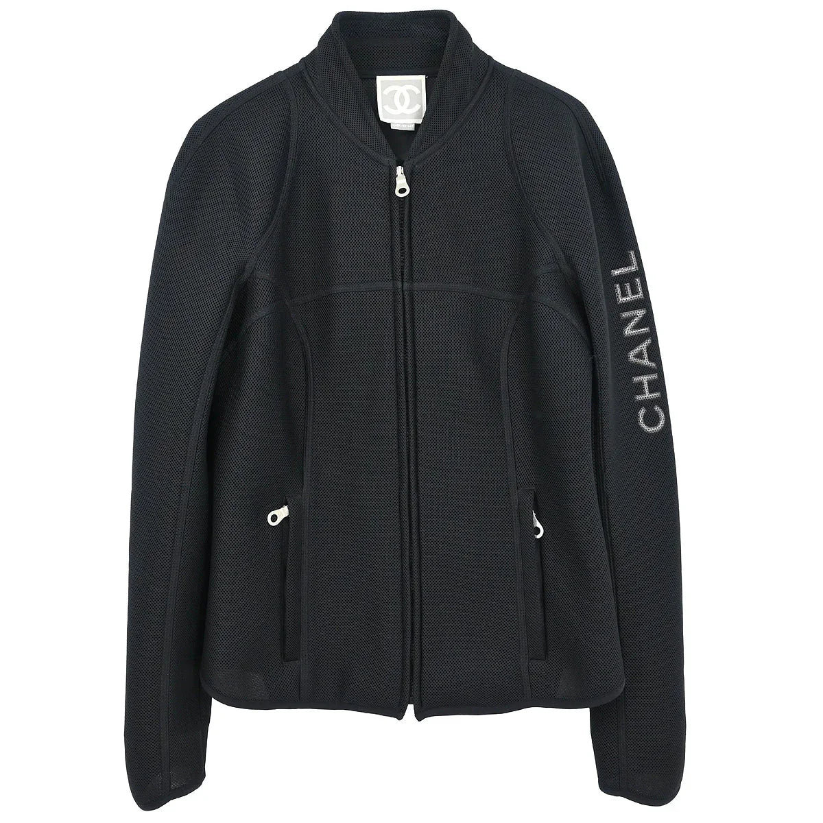 Chanel 2003 Sport Line Zip Up Jacket Black #44