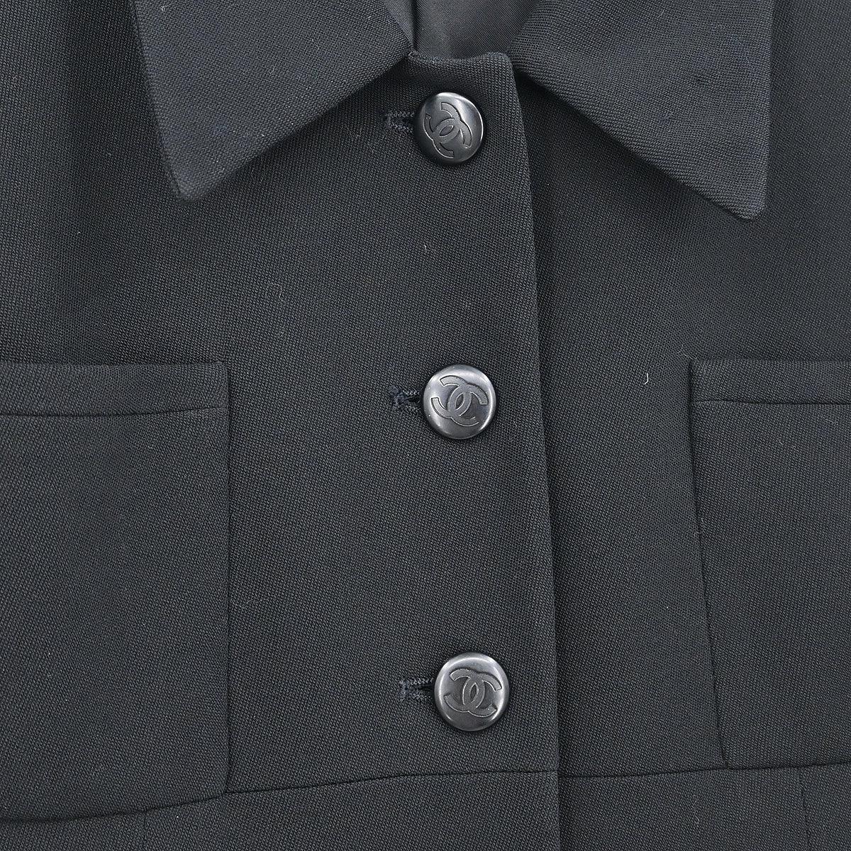 Chanel 1996 Single Breasted Jacket Black #36 - Image 4