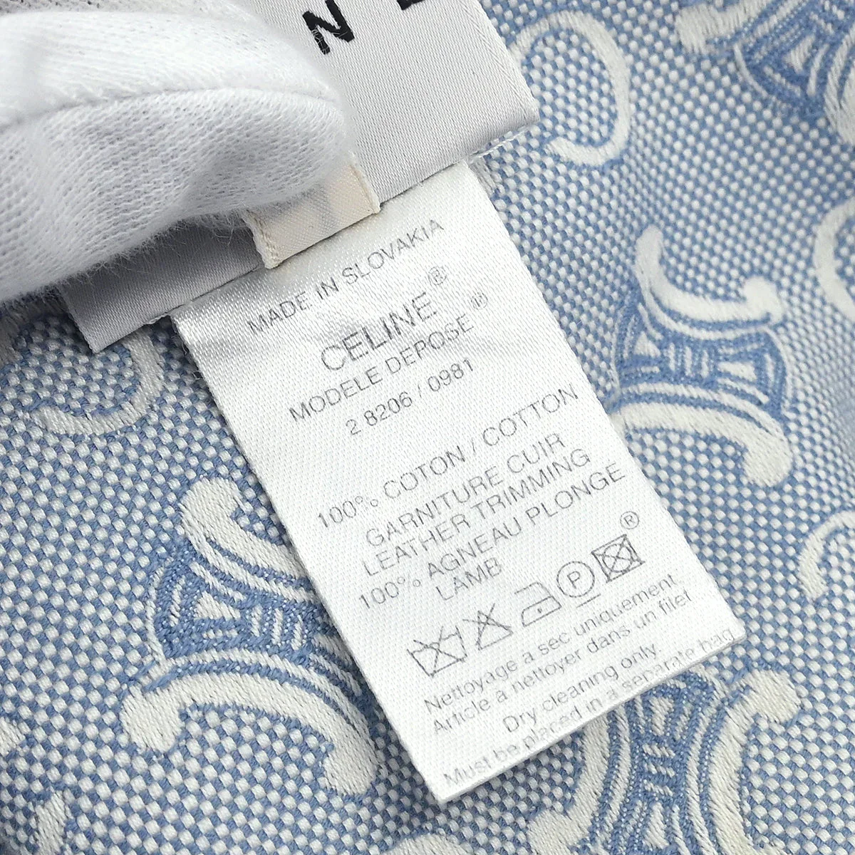 Celine Zip Up Jacket Macadam Light Blue #40 - Image 10