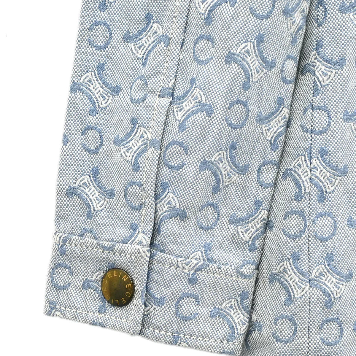 Celine Zip Up Jacket Macadam Light Blue #40 - Image 3