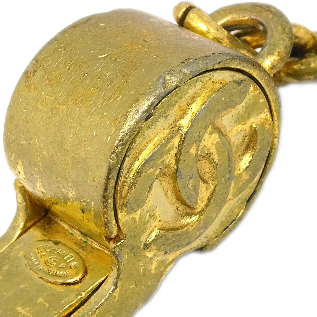 Chanel Gold Key Holder Whistle 96P Small Good - Image 3
