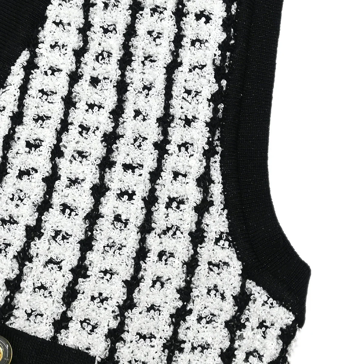 Chanel 1997 Sleeveless Vest Sweater Top White #38 - Image 4