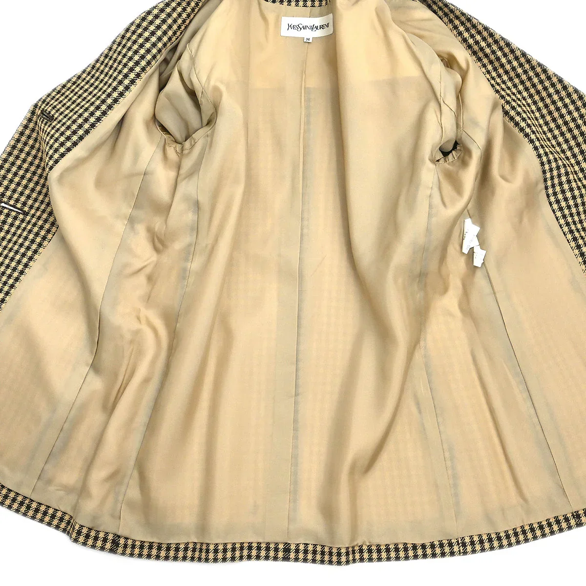 Yves Saint Laurent Setup Suit Jacket Skirt Brown #36 - Image 5