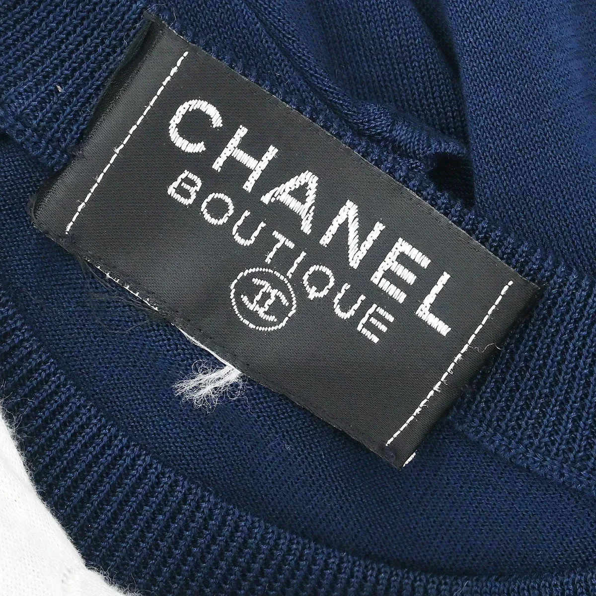 Chanel Short Sleeve T-shirt Top Navy #40 - Image 10