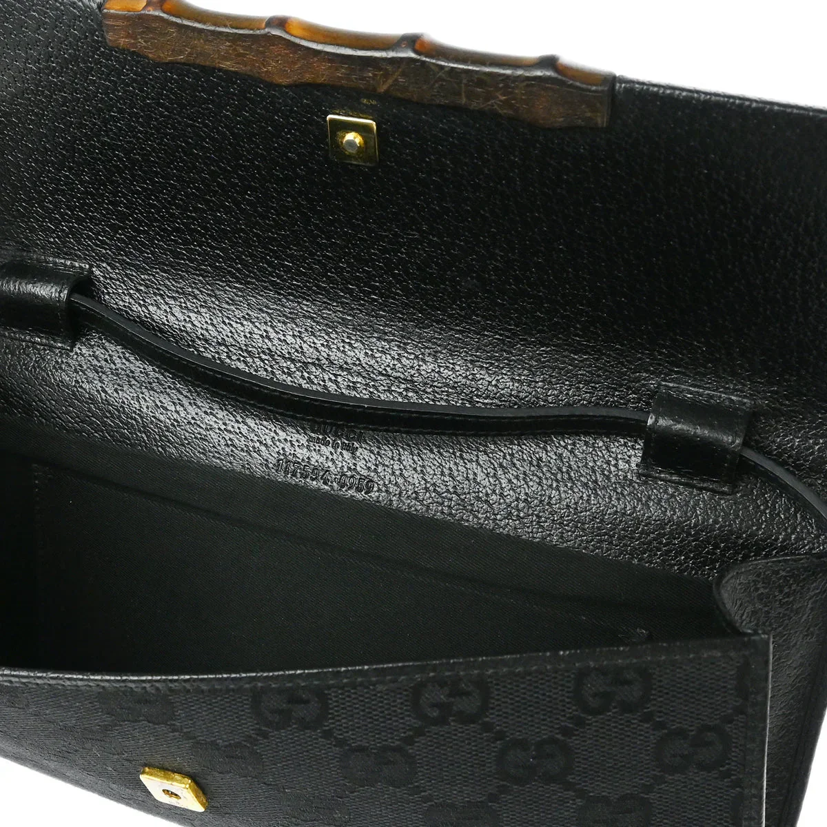 Gucci Black GG Bamboo Shoulder Bag - Image 8