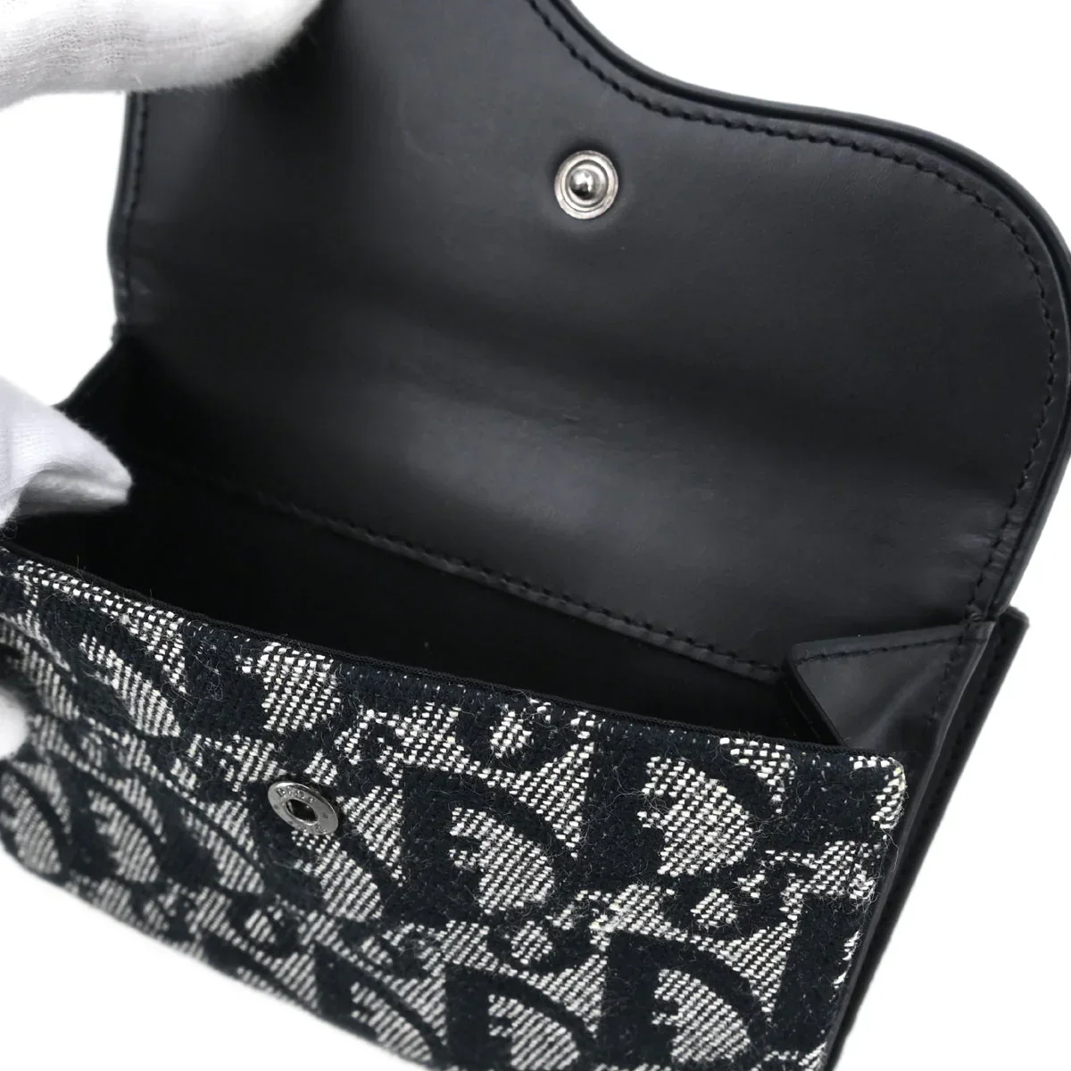 Christian Dior 2003 Black Trotter Wallet 01LU1013 - Image 5