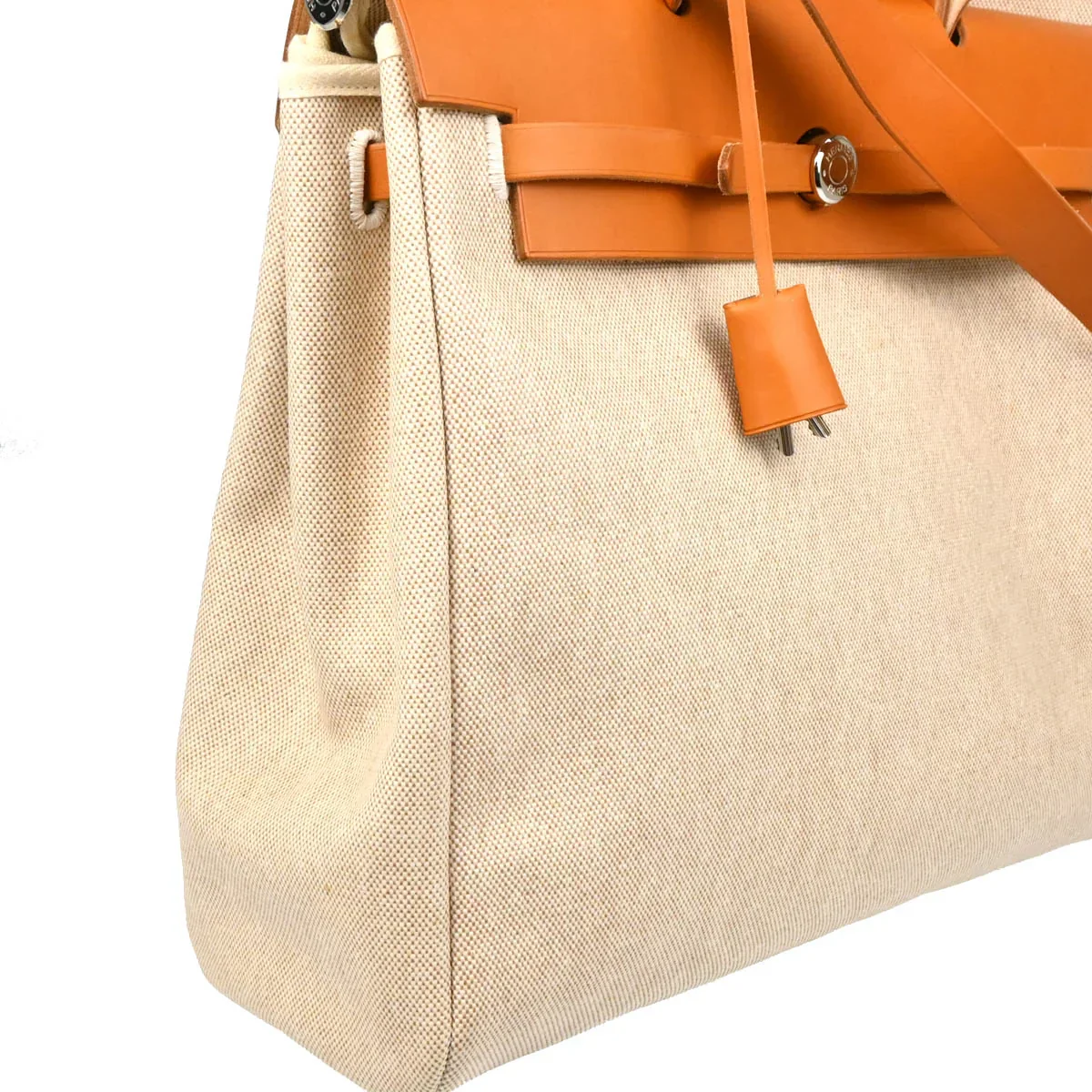 Hermes 2000 Beige Toile H Herbag MM 2 in 1 2way Shoulder Handbag - Image 3